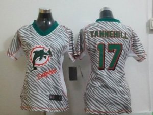 Nike Women Miami Dolphins #17 Ryan Tannehill jerseys[fem fan zebra]