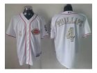 mlb jerseys cincinnati reds #4 phillips white[number camo]