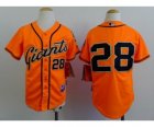 Youth mlb jerseys san francisco giants #28 posey orange