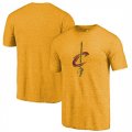 Cleveland Cavaliers Fanatics Branded Gold Distressed Logo Tri-Blend T-Shirt