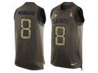 Mens Nike New Orleans Saints #8 Archie Manning Limited Green Salute to Service Tank Top NFL Jersey