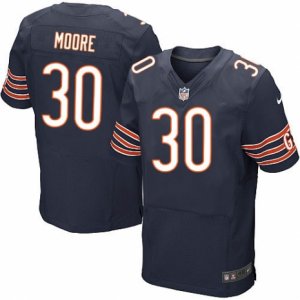 Men\'s Nike Chicago Bears #30 D.J. Moore Elite Navy Blue Team Color NFL Jersey