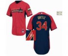 mlb 2014 all star jerseys boston red sox #34 ortiz red-blue[signature]