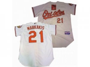 mlb Baltimore Orioles #21 Nick Markakis CREAM COOL BASE Jersey