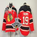 nhl jerseys chicago blackhawks #19 toews red[pullover hooded sweatshirt patch C][2013 Stanley cup champions]