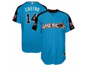 New York Yankees #14 Starlin Castro Authentic Blue American League 2017 MLB All-Star MLB Jersey