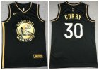 Warriors #30 Stephen Curry Black Gold 2021 Nike Swingman Jersey