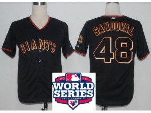 2012 world series mlb san francisco giants #48 sandoval black