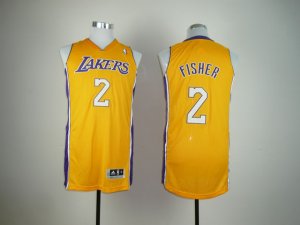 nba los angeles Lakers #2 fisher yellow[Revolution 30]