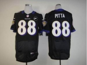 Nike Baltimore Ravens #88 pitta black jerseys[Elite Art Patch]