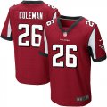 Men Nike Atlanta Falcons #26 Tevin Coleman Elite Red Team Color NFL Jersey