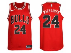 Nike NBA Chicago Bulls #24 Lauri Markkanen Jersey 2017-18 New Season Red Jersey