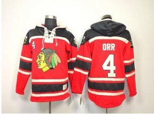 nhl chicago blackhawks #4 orr red[pullover hooded sweatshirt][orr]