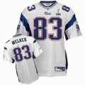 New England Patriots #83 Wes Welker Shadow 2012 Super Bowl XLVI white