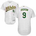 Men's Majestic Oakland Athletics #9 Reggie Jackson White Flexbase Authentic Collection MLB Jersey