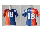 Nike women denver broncos #18 manning blue-orange[Elite split]