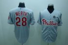 mlb philadelphia phillies #28 werth grey