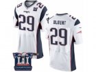 Mens Nike New England Patriots #29 LeGarrette Blount Elite White Super Bowl LI Champions NFL Jersey