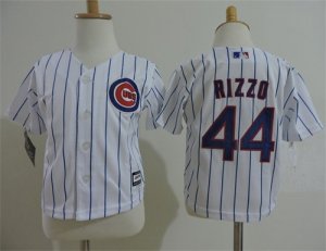 Cubs #44 Anthony Rizzo White Toddler Cool Base Jersey