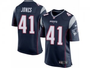 Mens Nike New England Patriots #41 Cyrus Jones Game Navy Blue Team Color NFL Jersey