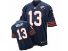 Mens Nike Chicago Bears #13 Kendall Wright Elite Navy Blue Throwback NFL Jersey