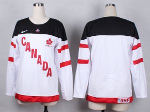 Women NHL Team Canada Olympic blank white jerseys[100 th]