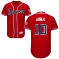 2016 Men Atlanta Braves #10 Chipper Jones Majestic Red Flexbase Authentic Collection Player Jersey