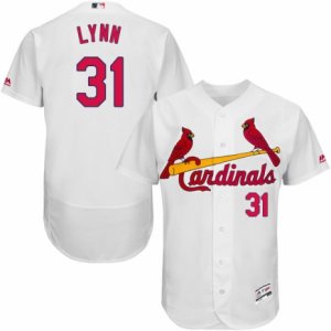 Mens Majestic St. Louis Cardinals #31 Lance Lynn White Flexbase Authentic Collection MLB Jersey