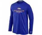 NIKE Denver Broncos Critical Victory Long Sleeve T-Shirt Blue