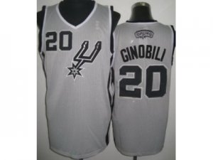 nba San Antonio Spurs #20 Manu Ginobili Grey(Revolution 30)