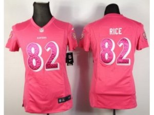 Nike Women Baltimore Ravens #82 Torrey Smith Pink Jerseys