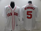 Red Sox #5 Enrique Hernandez White Nike Cool Base Jersey