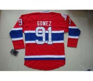 nhl montreal canadiens youth #91 gomez red