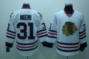 nhl chicago blackhawks #31 niemi white