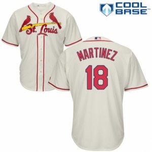 Mens Majestic St. Louis Cardinals #18 Carlos Martinez Authentic Cream Alternate Cool Base MLB Jersey