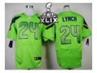 2015 Super Bowl XLIX Nike jerseys seattle seahawks #24 marshawn lynch green[Elite]