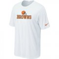 Nike Cleveland Browns Authentic Logo T-Shirt White