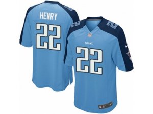 Nike Tennessee Titans #22 Derrick Henry Game Light Blue Team Color NFL Jersey