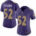 Women's Nike Baltimore Ravens #52 Ray Lewis Limited Purple Rush NFL Jersey
