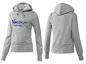 Women Minnesota Vikings Logo Pullover Hoodie-100