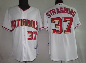 mlb washington nationals #37 strasburg white[cool base]