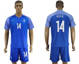 Holland #14 Rekik Away Soccer Country Jersey