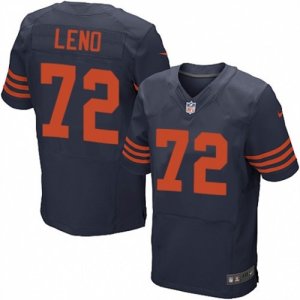 Mens Nike Chicago Bears #72 Charles Leno Elite Navy Blue 1940s Throwback Alternate NFL Jersey