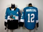 NHL San Jose Sharks #12 Patrick Marleau blue-black jerseys