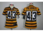 Nike Women NFL Pittsburgh Steelers #43 Troy Polamalu yellow-black[limited team 80 anniversary]