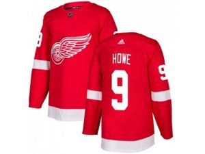 Youth Adidas Detroit Red Wings #9 Gordie Howe Red Home Authentic Stitched NHL Jersey