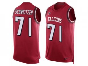 Men Nike Atlanta Falcons #71 Wes Schweitzer Limited Red Player Name & Number Tank Top NFL Jersey