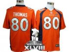 Nike Denver Broncos #80 Julius Thomas Orange Team Color Super Bowl XLVIII NFL Game Jersey
