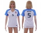 Womens USA #5 Besler Home Soccer Country Jersey