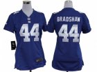 Nike women nfl new york giants #44 bradshaw blue jerseys